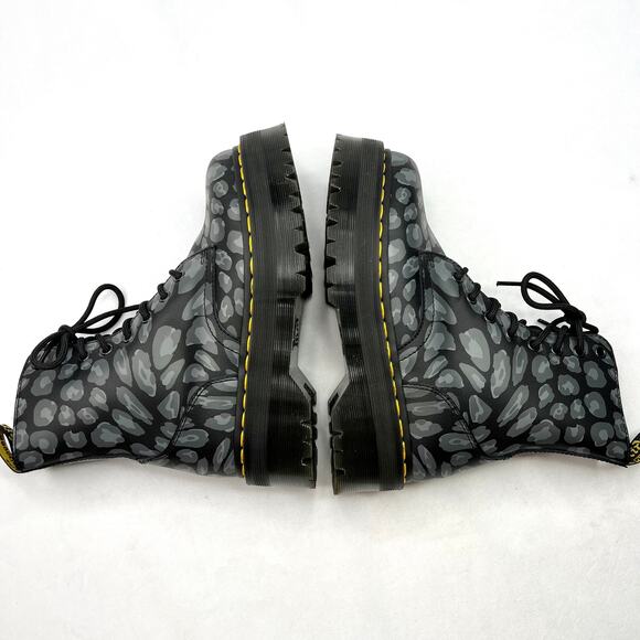 Dr. Martens Black Leopard Jadon Boots 7/38 - Picture 5 of 11